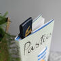 Navy Gold Foil Bird Leather Bookmark, thumbnail 2 of 5