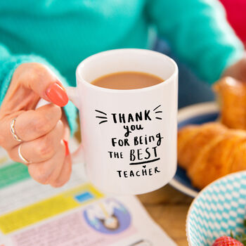 'Thank You For Being The Best Teacher' Mug, 4 of 12