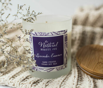 Lavender Essence Hand Poured Soy Candle, 3 of 4