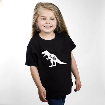 Personalised Kids Children's Dinosaur T Shirt, 3 of 9