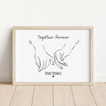Together Forever Pinky Promise Print For Partner, 3 of 4