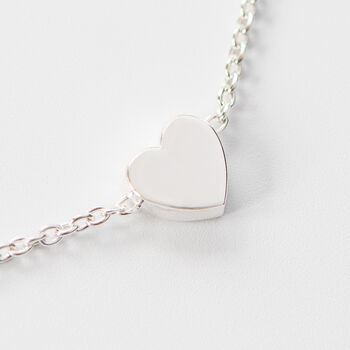 Silver Heart Bracelet With Personalised Message On Gift Card Of Your Choice, 5 of 8