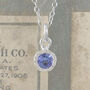 Tanzanite Rose/Gold Plated December Birthstone Necklace, thumbnail 7 of 8