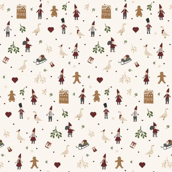 Nordic Christmas Village Wrapping Paper 3m Roll, 5 of 5