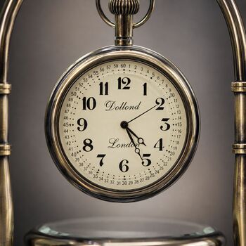Personalised Bronze 1st Anniversary Desk Clock With Compass, 9 of 12