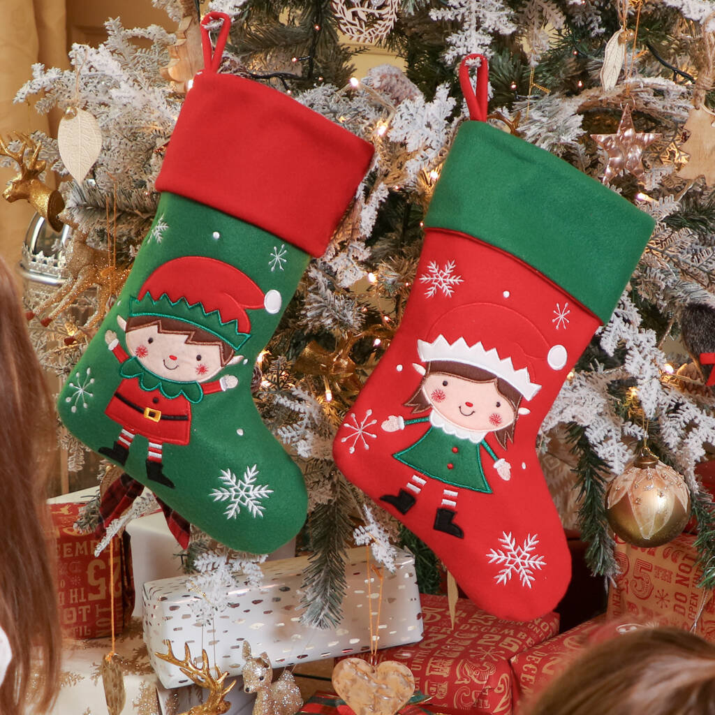 Traditional Children's Christmas Stockings By Dibor 