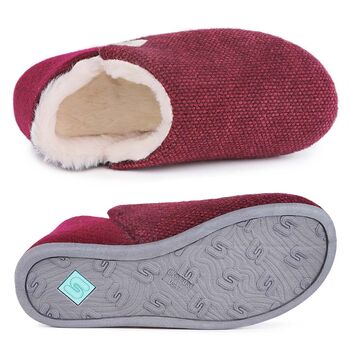 Women's Closed Back Slippers In Berry, 11 of 11