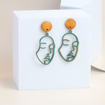 Abstract, Artsy Drop Earrings Gold Plated, 7 of 8