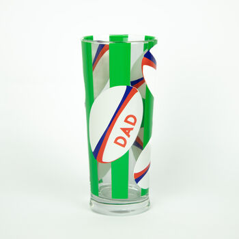 Personalised Rugby Name Printed Pint Glass, 4 of 8