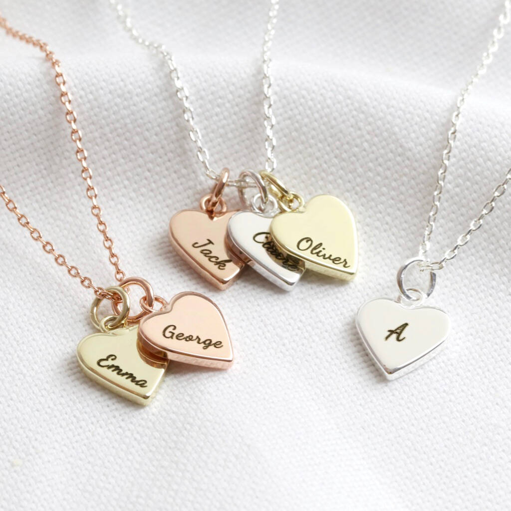 Personalised Family Names Heart Necklace By Lisa Angel ...
