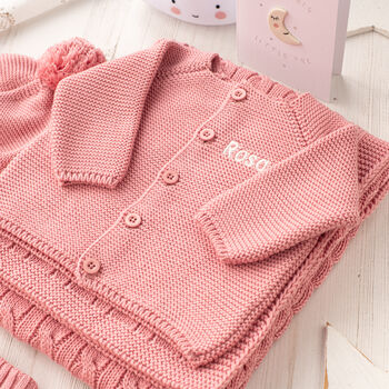 Personalised Unisex Luxury Cotton Knitted Baby Cardigan, 11 of 12