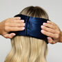 Silk Addict 100% Mulberry Silk Weighted Sleep Mask Navy, thumbnail 3 of 8