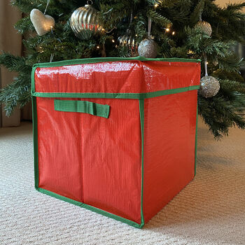 Set Of Two Xmas Bauble Storage Boxes And Gift Wrap Bags, 3 of 7