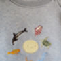 Children's Organic Heather Blue Sea Sweatshirt, thumbnail 3 of 3