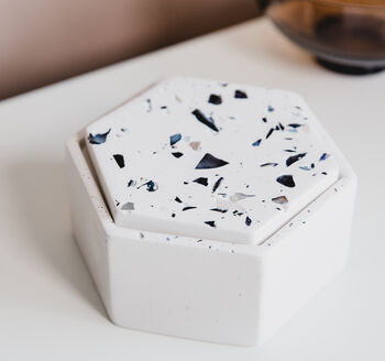 Terrazzo Jewellery Box With Recycled Shell, 2 of 3