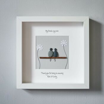 Personalised Natural Grey Pebble Picture, 4 of 7