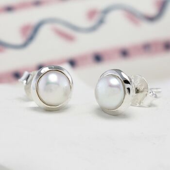 Freshwater Pearl Stud Earrings, 2 of 7