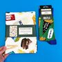 Fish And Chips Gift Set / Tea Towel And Socks / Foodie Birthday Gift, thumbnail 1 of 8