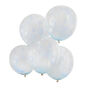 Pastel Blue Foam Bead Confetti Filled Balloons, thumbnail 2 of 2