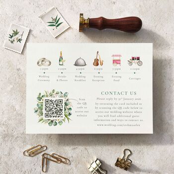 Eucalyptus And Gypsophilla Wedding Invitation Suite, 7 of 12