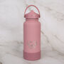 Bulldog 30oz Water Bottle With Removable Dog Bowl In Pink/ Grey/ Cream, thumbnail 3 of 10