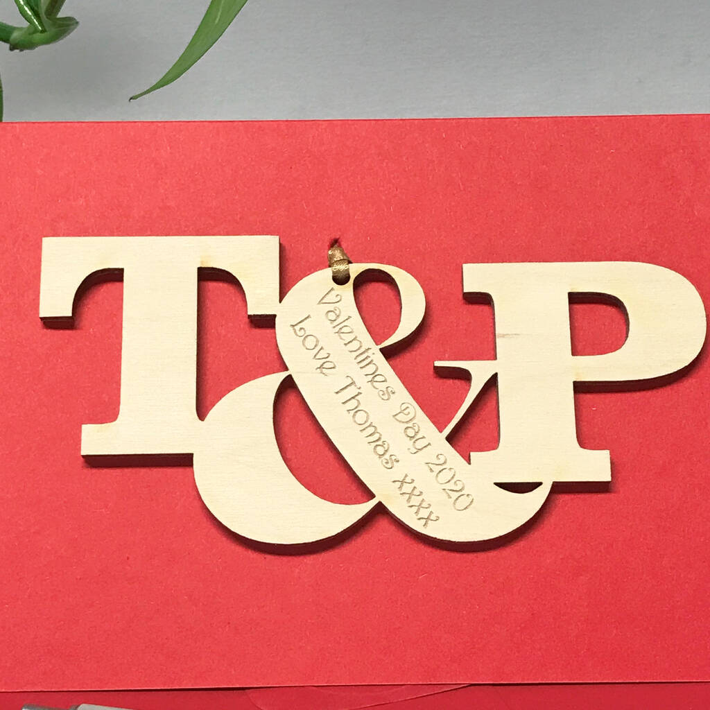 Personalised Valentines Entwined Letters Card By Hickory Dickory