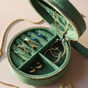 Sun And Moon Embroidered Round Jewellery Case, 9 of 12
