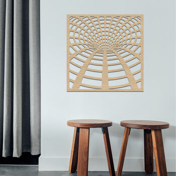 087 Optical Illusion Stained Wood Wall Art Decor, 6 of 12