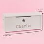 Personalised Large White Star Design Toy Box, thumbnail 4 of 4