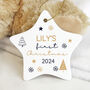 Personalised First Christmas Star Christmas Ornament, thumbnail 2 of 3