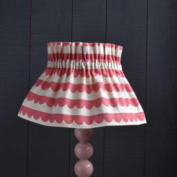 Dolly Raspberry Scallop Scrunchie Lampshade, 3 of 3