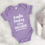 My Auntie Is My Favourite Personalised Babygrow, thumbnail 3 of 12