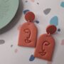 Abstract Face Arch Earrings, thumbnail 1 of 3