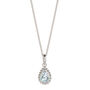 March Birthstone Aquamarine Sterling Silver Necklace, thumbnail 2 of 11