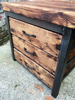 Reclaimed Industrial Drawer Chest Unit 339, 4 of 6