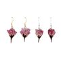 Rose Bud Pressed Flower Silver Or Gold Earrings, thumbnail 2 of 11