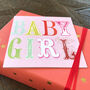 Wordy Baby Girl Card, thumbnail 4 of 5