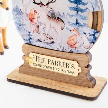 Countdown To Christmas Snowglobe, Woodland Animals, 4 of 4