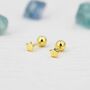 Sterling Silver Tiny Star Screw Back Earrings, thumbnail 5 of 12