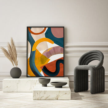 Abstract Shapes Painted Art Print, 2 of 11