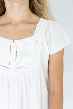 Mini Nicole Short Sleeve Cotton Dress, 5 of 7