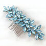 Enya Sky Blue Crystal Hair Comb, thumbnail 2 of 6