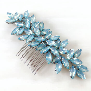 Enya Sky Blue Crystal Hair Comb, 2 of 6