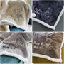 Personalised Embroidered Photo Neutral Sherpa Blanket, thumbnail 4 of 10