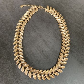Statement Leaf Choker Necklace, 4 of 4