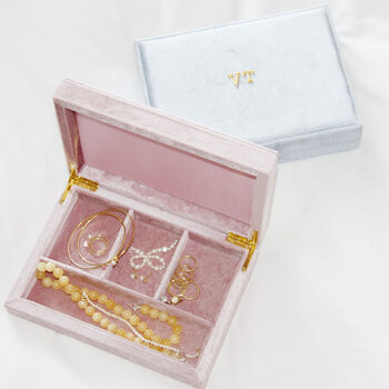 Personalised Velvet Jewellery Box, 5 of 11