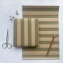 Olive Green Wide Stripe Pattern Fibre 450 X 320mm Size Wrapping Paper Sheet, thumbnail 5 of 5