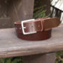 Men's Brown Leather Mens Belt Premium Handmade, thumbnail 2 of 5