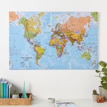 World Canvas Map Print, 3 of 6