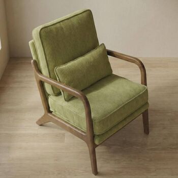 Green Corduroy Accent Chair Armchair Living Room, 2 of 5